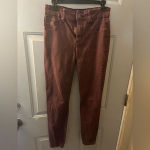 Maurice’s size M high rise jeggings. Color burgundy.